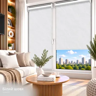 Рулонна штора TM "DecoSharm" Вода білий шовк