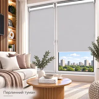 Рулонна штора TM "DecoSharm" Акрил перлинний туман