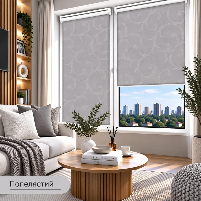 Рулонна штора TM "DecoSharm" Акант попелястий