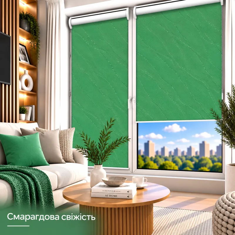 Рулонна штора TM "DecoSharm" Вода смарагдова свіжість
