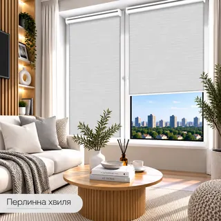 Рулонна штора TM "DecoSharm" Бамбус перлинна хвиля