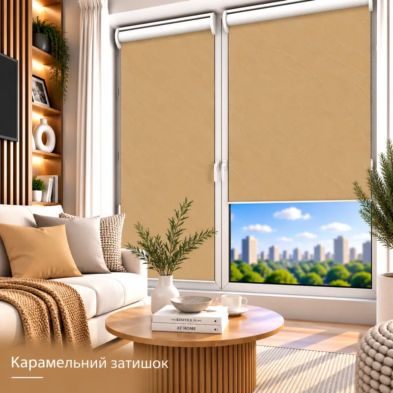 Рулонна штора TM "DecoSharm" Вода карамельний затишок