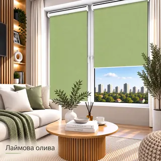 Рулонна штора TM "DecoSharm" Сільвер лаймова олива