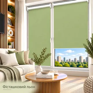 Рулонна штора TM "DecoSharm" Акрил фісташковий льон