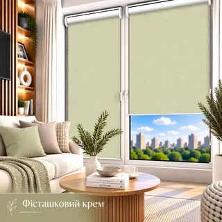 Рулонна штора TM "DecoSharm" Вода фісташковий крем
