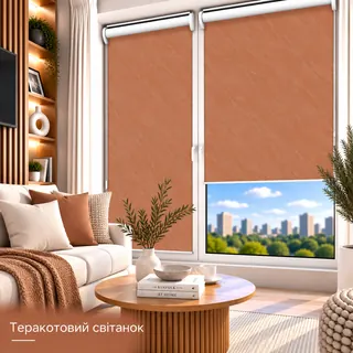 Рулонна штора TM "DecoSharm" Вода теракотовий світанок